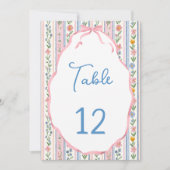 Grandmillennial Floral Vintage Table Number (Voorkant)