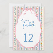Grandmillennial Floral Vintage Table Number (Achterkant)
