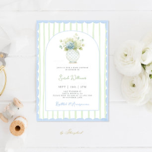 Grandmillennial Ginger Jar baby shower Kaart