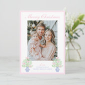 Grandmillennial Ginger Jar Kerstboom Feestdagenkaart (Staand voorkant)