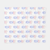 Grandmillennial Ginger Jar Waterverf Preppy Fleece Deken (Voorkant (Horizontaal))