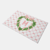 Grandmillennial hart krans monogram deurmat (Schuin)