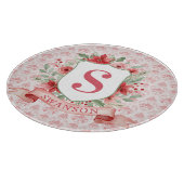 Grandmillennial Holiday Crest | Christmas Monogram Snijplank (Hoek)