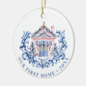 Grandmillennial Holiday | Eerste startpunt Keramisch Ornament (Links)