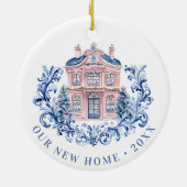 Grandmillennial Holiday | Nieuwe startpunt Keramisch Ornament (Achterkant)