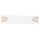Grandmillennial Kerst Crest | Kerstmis Monogram Medium Tafelloper (Horizontaal)