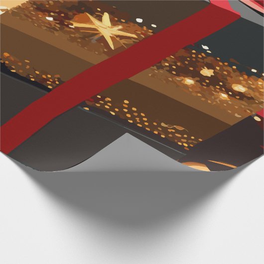 Grandmillennial kerst inpakpapier (Hoek)