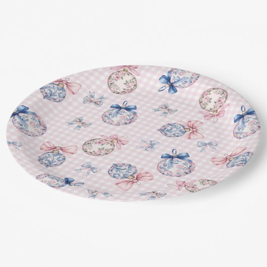 Grandmillennial | kerstversiering papieren bordje (Gekanteld)