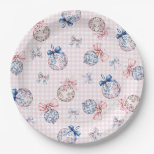 Grandmillennial kerstversiering papieren bordje