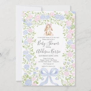 Grandmillennial Konijn Baby Shower Uitnodiging