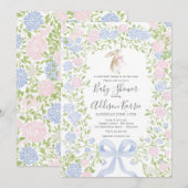 Grandmillennial Konijn Baby Shower Uitnodiging (Voorkant / Achterkant)