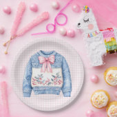 Grandmillennial | Lelijke kersttrui Papieren Bordje (Feest)