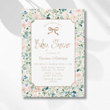Grandmillennial Navy Blush Bloemengoud Baby Borrel