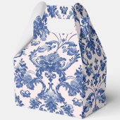 Grandmillennial Pink & Blue Damask Bedankdoosjes (Achterkant)