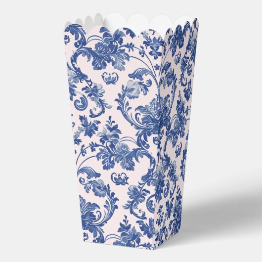 Grandmillennial Pink & Blue Damask Bedankdoosjes (Voorkant)