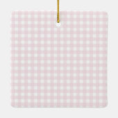 Grandmillennial Pink & Blue Holly Kerstmis Keramisch Ornament (Achterkant)