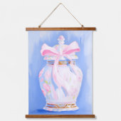 Grandmillennial preppy gember jar acryl schilderij hangend wandkleed (Voorkant)