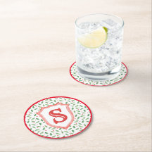 Grandmillennial Preppy Holly Monogram Crest