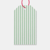 Grandmillennial Preppy Kerstkrans Monogram Cadeaulabel (Achterkant)