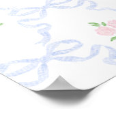 Grandmillennial Preppy Pink Bow Nursery Poster (Hoek)