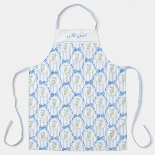 Grandmillennial Ribbonerie Bows Apron Schort (Voorkant)