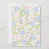 Grandmillennial roze beren babyshower uitnodiging (Achterkant)