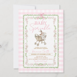GRANDMILLENNIAL Roze Konijn Baby Sprinkle Kaart
