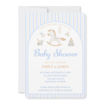 Grandmillennial Schommelpaard Jongens Baby Shower