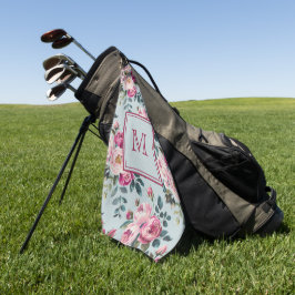 Grandmillennial Stof Roze Bloem Motief Maatwerk Mo Golfhanddoek