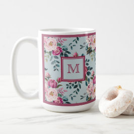 Grandmillennial Stof Roze Bloem Motief Maatwerk Mo Koffiemok