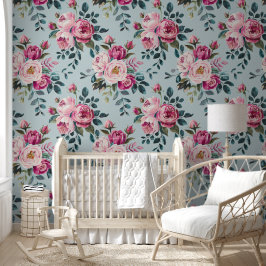 Grandmillennial Stof Roze Bloemmotief Behang