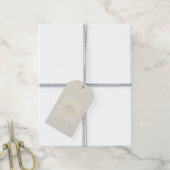 Grandmillennial Strepen Kerstmis Cadeaulabel (Met Touw)