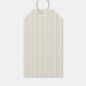 Grandmillennial Strepen Kerstmis Cadeaulabel (Achterkant)