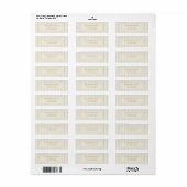 Grandmillennial Strepen Retouradreslabel Etiket (Full Sheet)