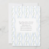 Grandmillennial Teddy Bear Baby shower Boy Kaart (Achterkant)