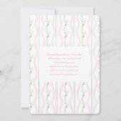 Grandmillennial Teddy Bear Baby shower Girl Kaart (Achterkant)