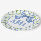 Grandmillennial Topiary | Monogram Papieren Bordje (Gekanteld)