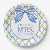 Grandmillennial Topiary | Toekomstige mevrouw Papieren Bordje (Voorkant)