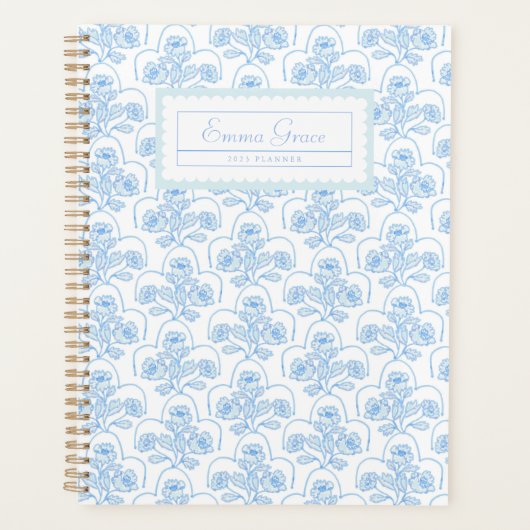 Grandmillennial Trellis Floral Planner (Voorkant)