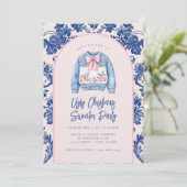 Grandmillennial Ugly Christmas Sweater Party Kaart (Staand voorkant)