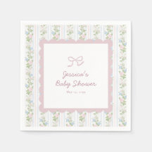 Grandmillennial Vintage Bloemige Baby Shower Serve
