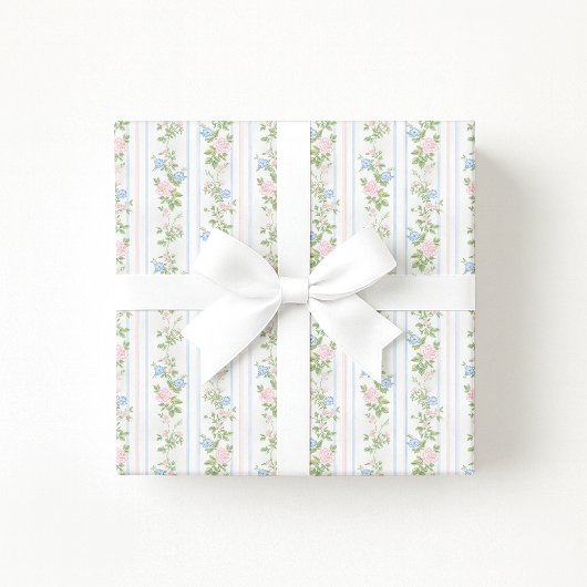 Grandmillennial  Vintage Floral Wrapping paper Cadeaupapier