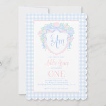 Grandmillennial Waterverf Crest Eerste Verjaardag