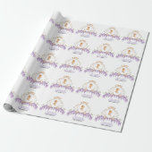 Grandmillennial Wisteria Baby Shower  Cadeaupapier (Uitgerold)
