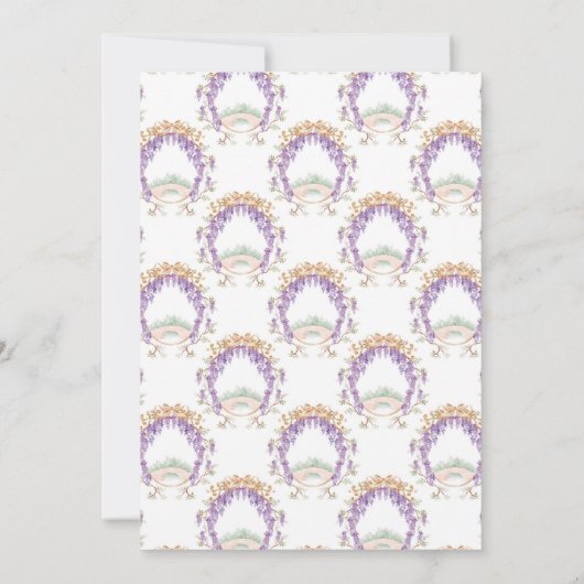 Grandmillennial Wisteria Baby Shower Invitation Kaart (Achterkant)