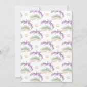 Grandmillennial Wisteria Baby shower Invitation Kaart (Achterkant)