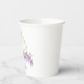 Grandmillennial Wisteria Baby Shower  Papieren Bekers (Links)