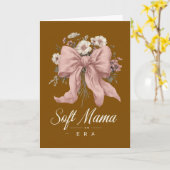 Grandmillennial Zachte Mama Script Typografie Vint Kaart (Gele Bloem)