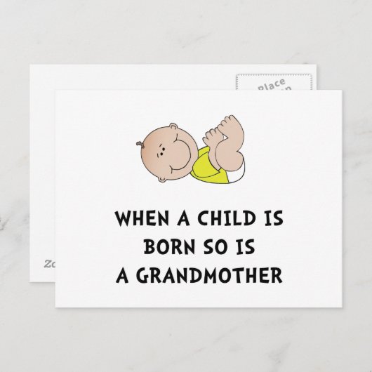 Grandmoeder Born Briefkaart (Voorkant / Achterkant)