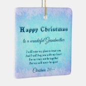 Grandmoeder Ceramic Ornam, op afstand Happy Kerstm Keramisch Ornament (Rechts)